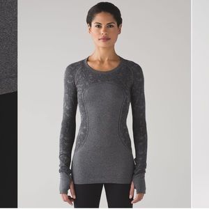 Lululemon Swiftly Tech LA Crew Heathered Black
